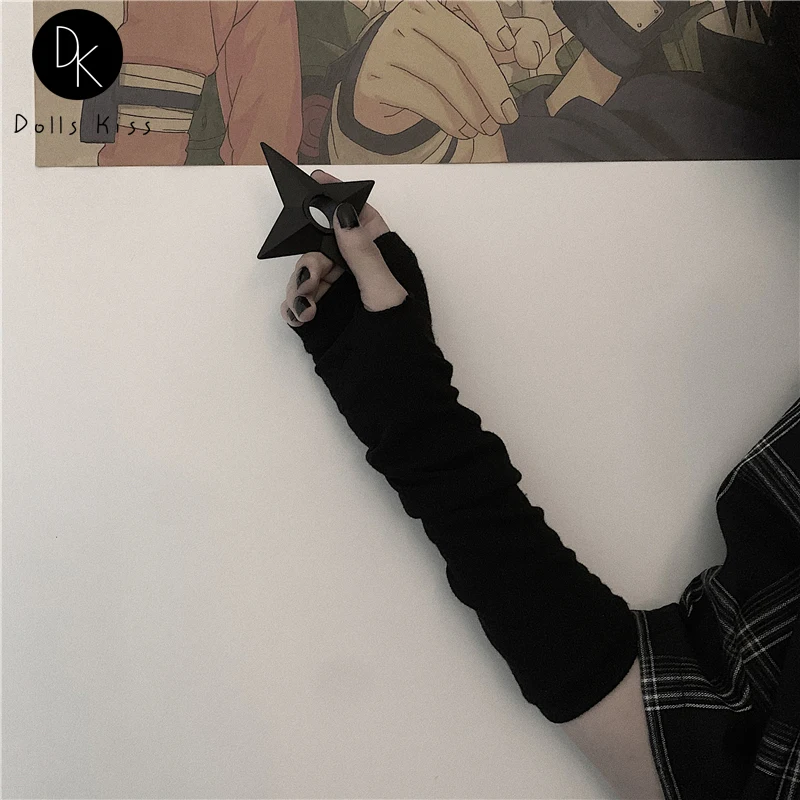 Перчатки унисекс без пальцев в готическом стиле стрейчевые панк черные 2021 |