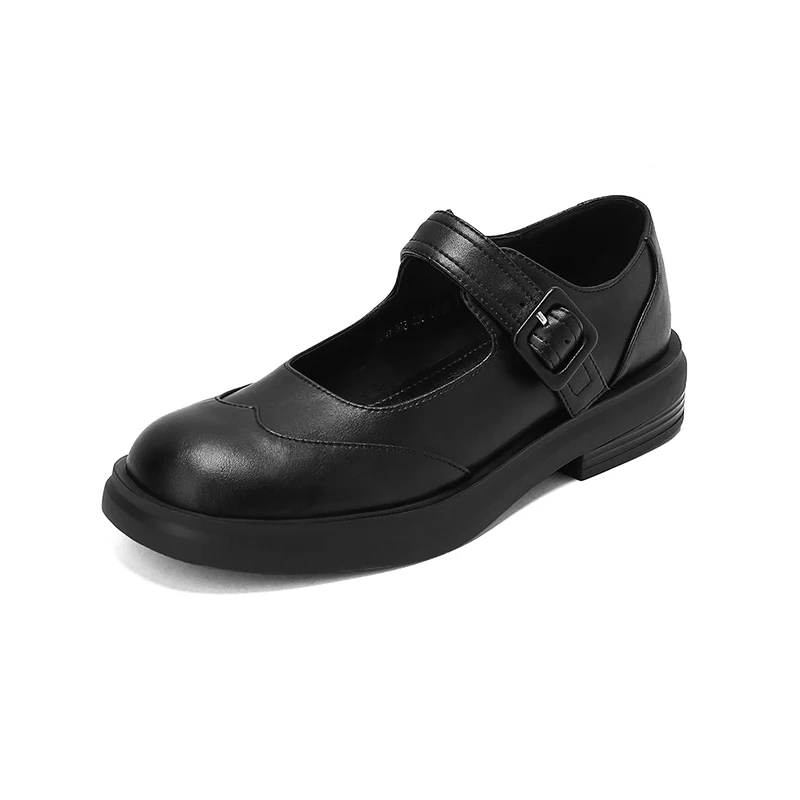 

Туфли-лодочки женские из натуральной кожи, с круглым носком, на среднем каблуке