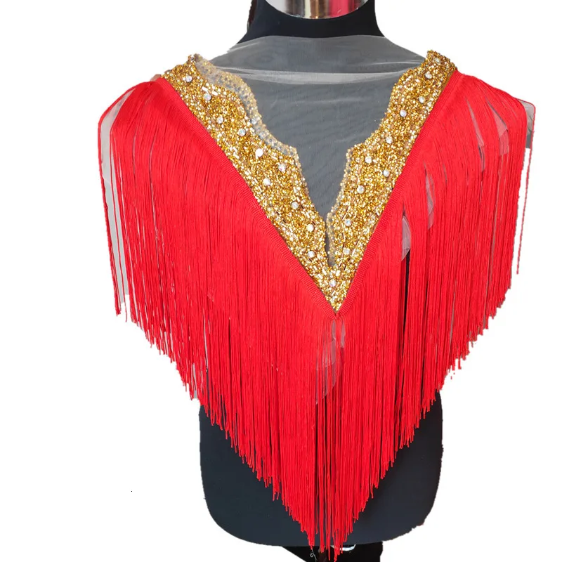 1 шт./лот зеленое ожерелье с глубоким V-образным вырезом и бахромой украшенное