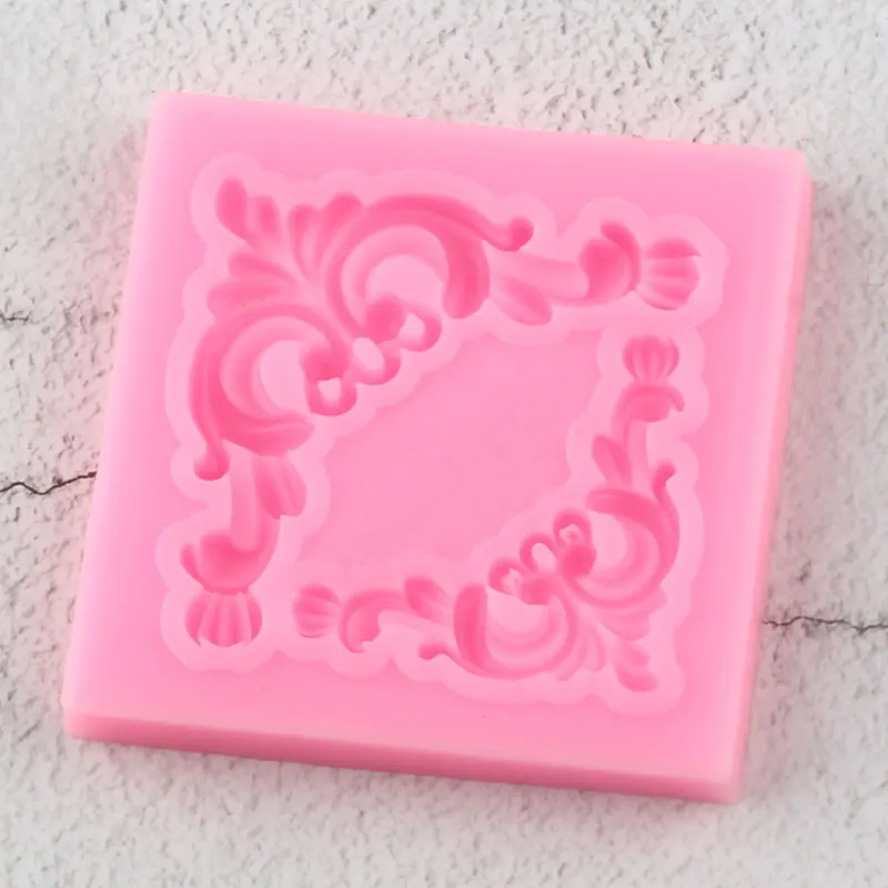 3D Baroque Relief Corner Border Silicone Molds DIY Cupcake Topper Fondant Cake Decorating Tools Candy Chocolate Gumpaste Moulds | Дом и сад