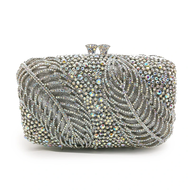 

Silver Rhinestone Clutch Bags Red/Blue Crystal Evening Bags Women Bag Luxury Women’s Handbags Fashion Female Messenger Purses