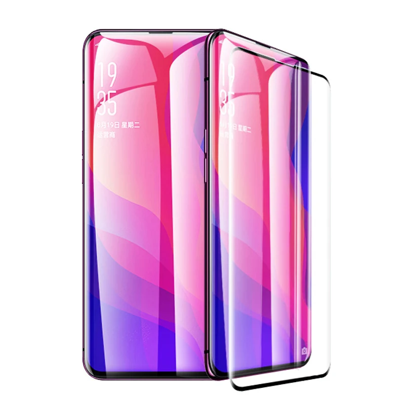 3D закаленное стекло с закругленными краями для Oppo Find X2 защита экрана полное