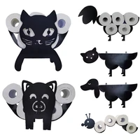 2021 cute black sheep toilet paper roll holder novelty free standing or wall mounted toilet roll tissue paper storage stand new