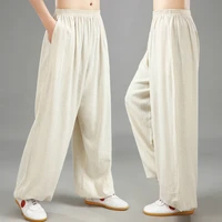 pure linen pants martial arts pants taijiquan sports pants lantern pants exercise clothes taiji clothes