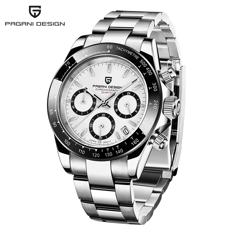 

PAGANI DESIGN Top Brand Men's Sports Quartz Watches Sapphire Stainless Steel 100M Waterproof Chronograph Luxury Reloj Hombre