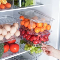 transparent visible refrigerator crisper classification storage box sealed jar for fruit and vegetable preservation