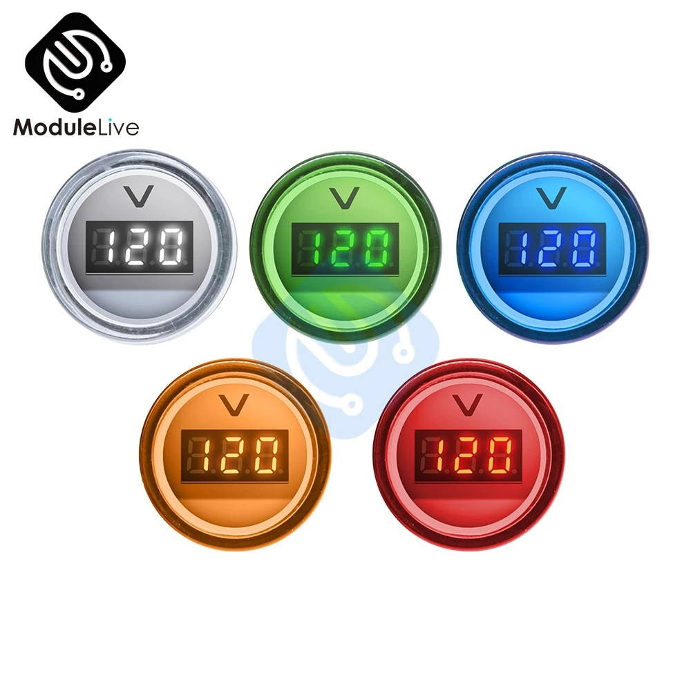Мини вольтметр со светодиодным цифровым дисплеем 22 мм|Измерители напряжения| |