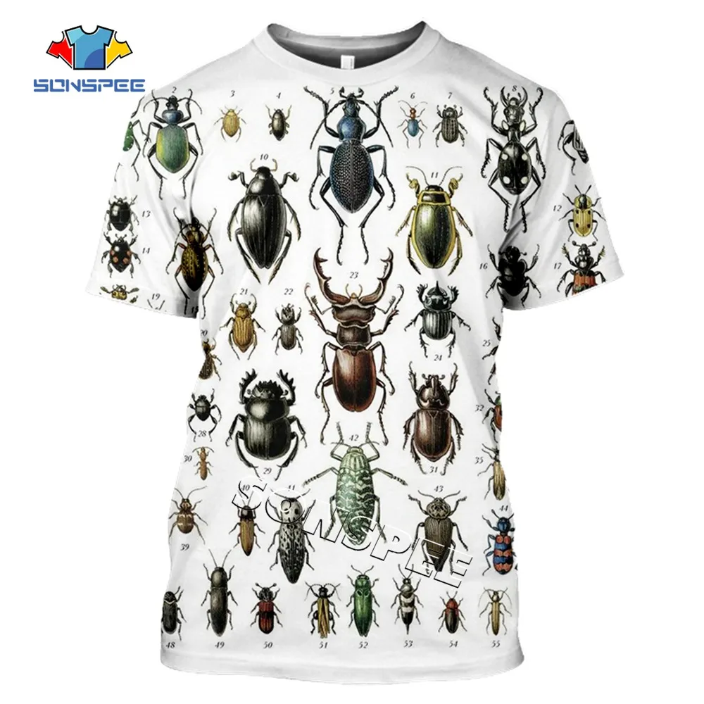 

SONSPEE Animal Bird Insect 3d Print t shirt Summer Fashion Casual Short sleeve Tee Tops Streetwear Hip hop Homme Pullover Shirts