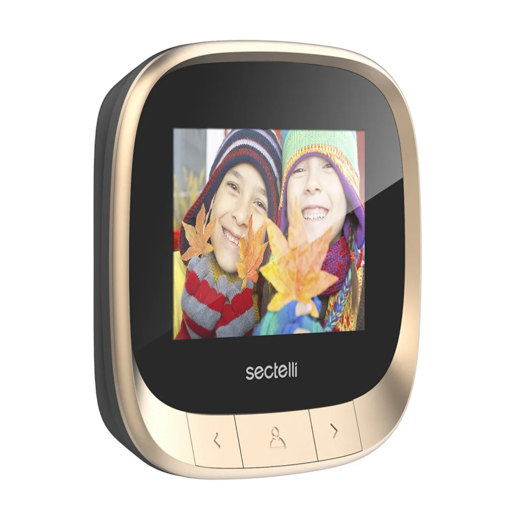 

2.4 Inch Door Monitor Camera Digital Door Peephole Door Viewer Night Vision Peehole Viewer for Home Hotel Room (Golden)