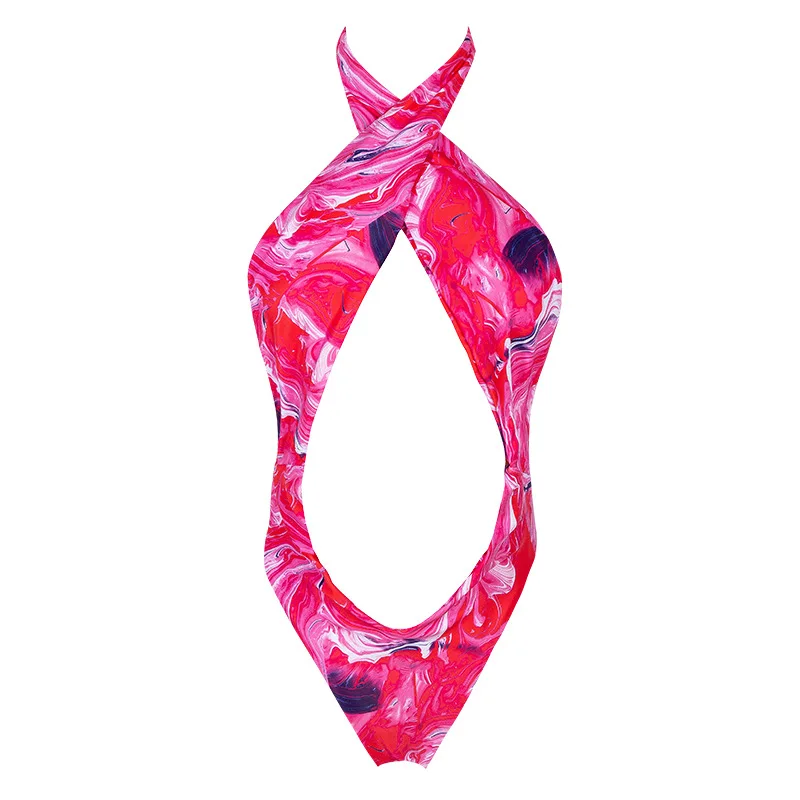 

2021 Sexy One Piece Swimsuit Women Halter Push Up Swimwear Female Hollow Out Bodysuit Monokini Backless Bathing Suits Beach Wear