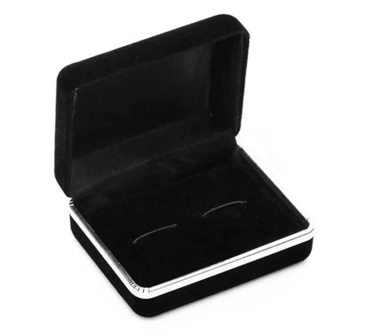 

100 шт. синий бархат запонки держатель Свадебные Запонки Подарочная коробка для хранения Дисплей чехол запонки мужские шкатулка для ювелирн...