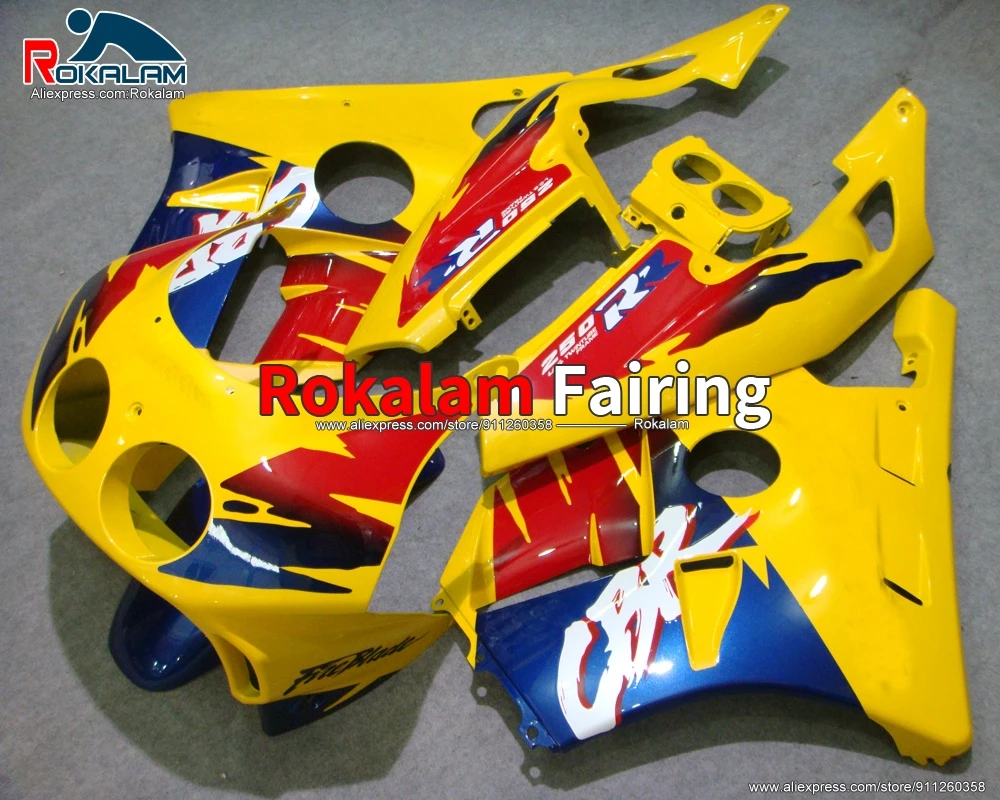 

Комплект обтекателей для Honda CBR250RR MC22 1991 1992 CBR 250 RR MC 22 1990 1994 мотоциклетный желтый красный синий капот (литьё под давлением)