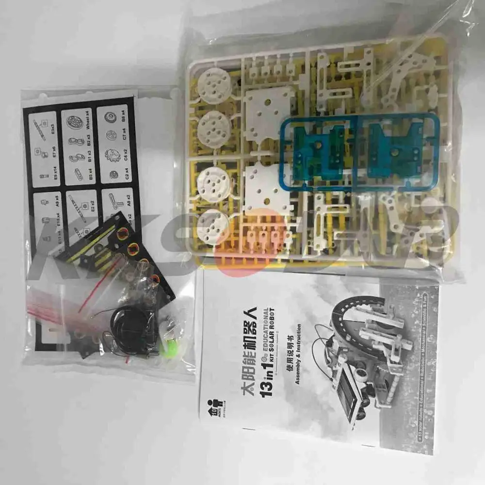 Наборы роботов на солнечной батарее 13 в 1 Обучающие Подарочные игрушки сделай сам
