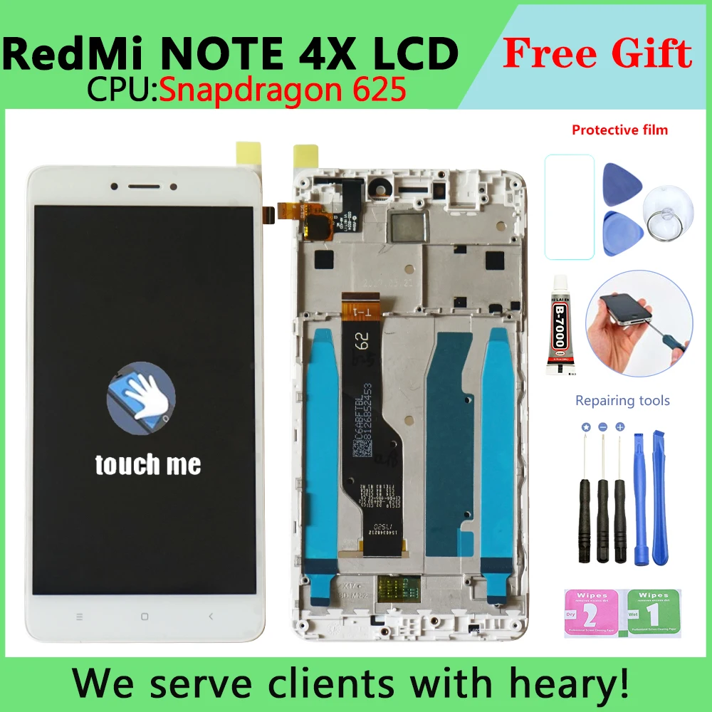 Качественная ЖК рамка AAA для Xiaomi Redmi Note 4X экран 4 глобальная версия LCD только Snapdragon