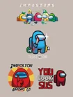 Термонаклейки на одежду для детей, с надписью Impostors для видеоигр