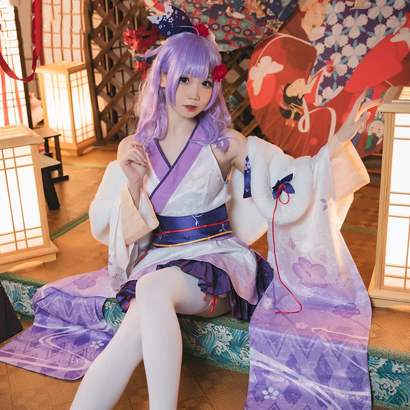 

Game Azur Lane Cosplay Costume HMS Unicorn New Year Kimono Outfit Full Set Halloween Xmas Costumes for Women Fancy Party Dress