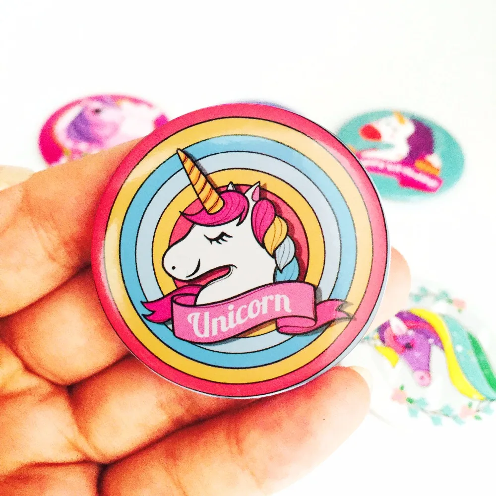 10 шт./лот мультяшный Единорог значок разных цветов мини-булавка брошь для детей