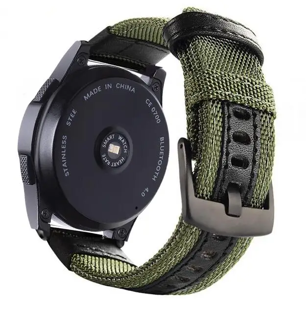 canvas-green 22 20 мм ремешок huami amazfit bip huawei gt 2 для samsung gear sport S2 S3 Classic Frontier galaxy watch active 42 мм 46 honor magic - Цвет ремешка: canvas-green