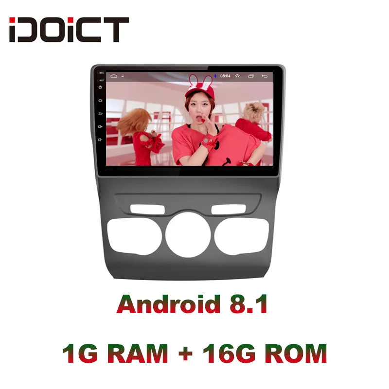 Автомобильный DVD плеер IDOICT Android 8 1 GPS навигация мультимедиа для Citroen C4 радио 2013 2016