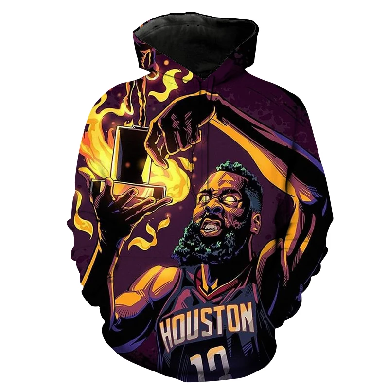 

2021 Autumn and Winter Fashion New Men's Hoodie 3d Printing Basketball Star Children's Fashion Pullover Sweater