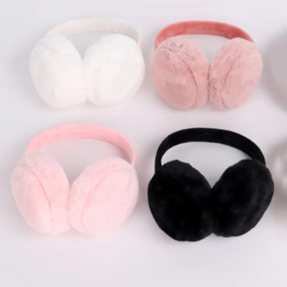 

Children Winter Outdoor Earflap Clothing Accessories Fashion Plush Earmuffs Solid Soft Warm Headphone Ear-cap for Kids