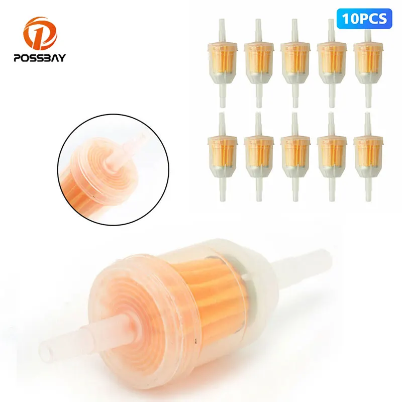 

10 шт., автомобильный бензиновый топливный фильтр, 6 мм, 8 мм, 1/4 дюйма