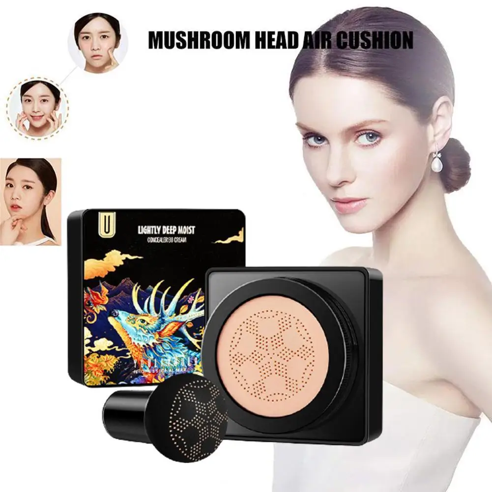 

Mushroom Cushion Lightweight Concealer Beauty Cream Foundation Long Lasting Not Easy To Remove Makeup BB