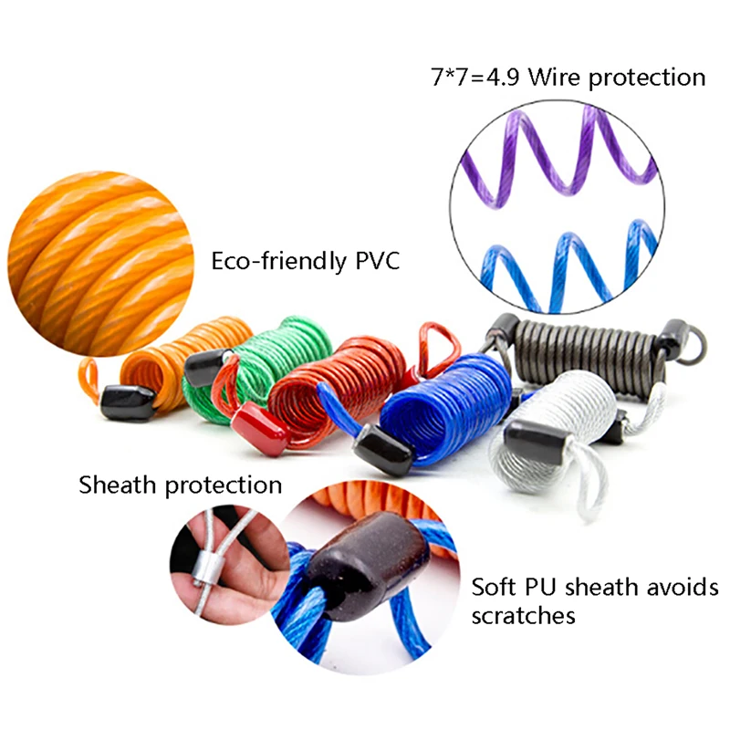 Кабель Противоугонный защитный пружинный напоминание веревка безопасное