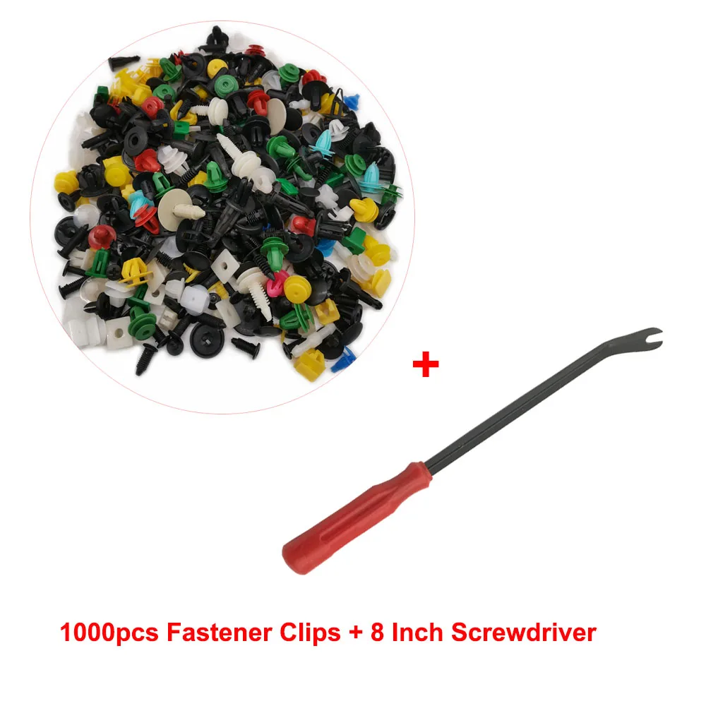 

1000pcs Plastic Screw Car Dash Rivet Clips Door Panel Tool Trim Installer Screwdriver Removal Tools Auto Fastener Clip Set