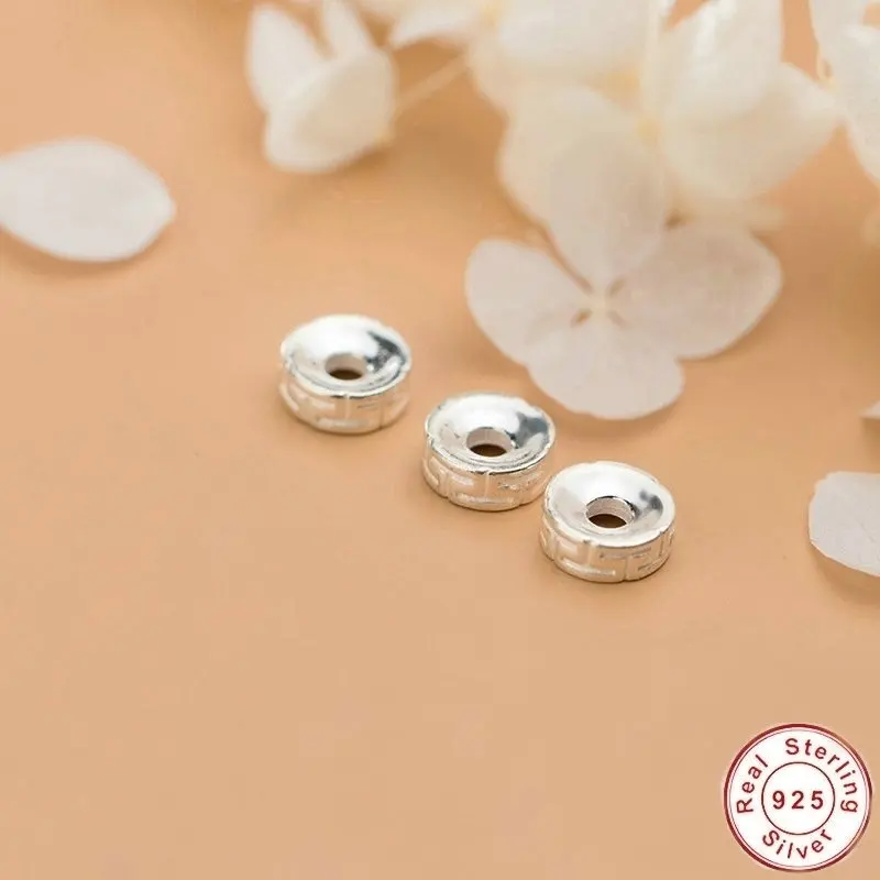 

8mm 925 Sterling Silver Spacer Beads Charm Loose Beads Suit for Bracelet Necklace DIY Jewelry Making Jewelry Accessories