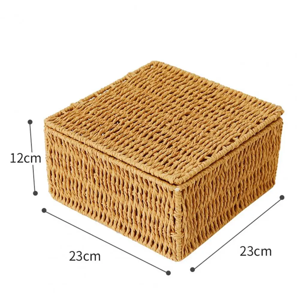 

Storage Box Storage Basket Durable Handmade Sturdy Rattan for Home