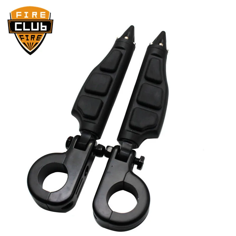 

Black Motorcycle 32mm 1-1/4" Highway Engine Guard Footrest Footpeg Mount Clamps For Harley Touring Dyna