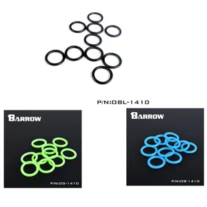 Barrow 10 шт.лот G14 Универсальное кольцо из нитрилового каучука с водяным охлаждением, уплотнительное кольцо из силикагеля, черное блестящее синее зеленое искусственное кольцо
