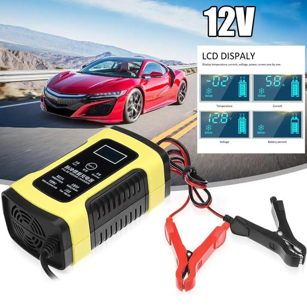 Новое 12В 6А полностью автоматическое зарядное устройство для автомобильного