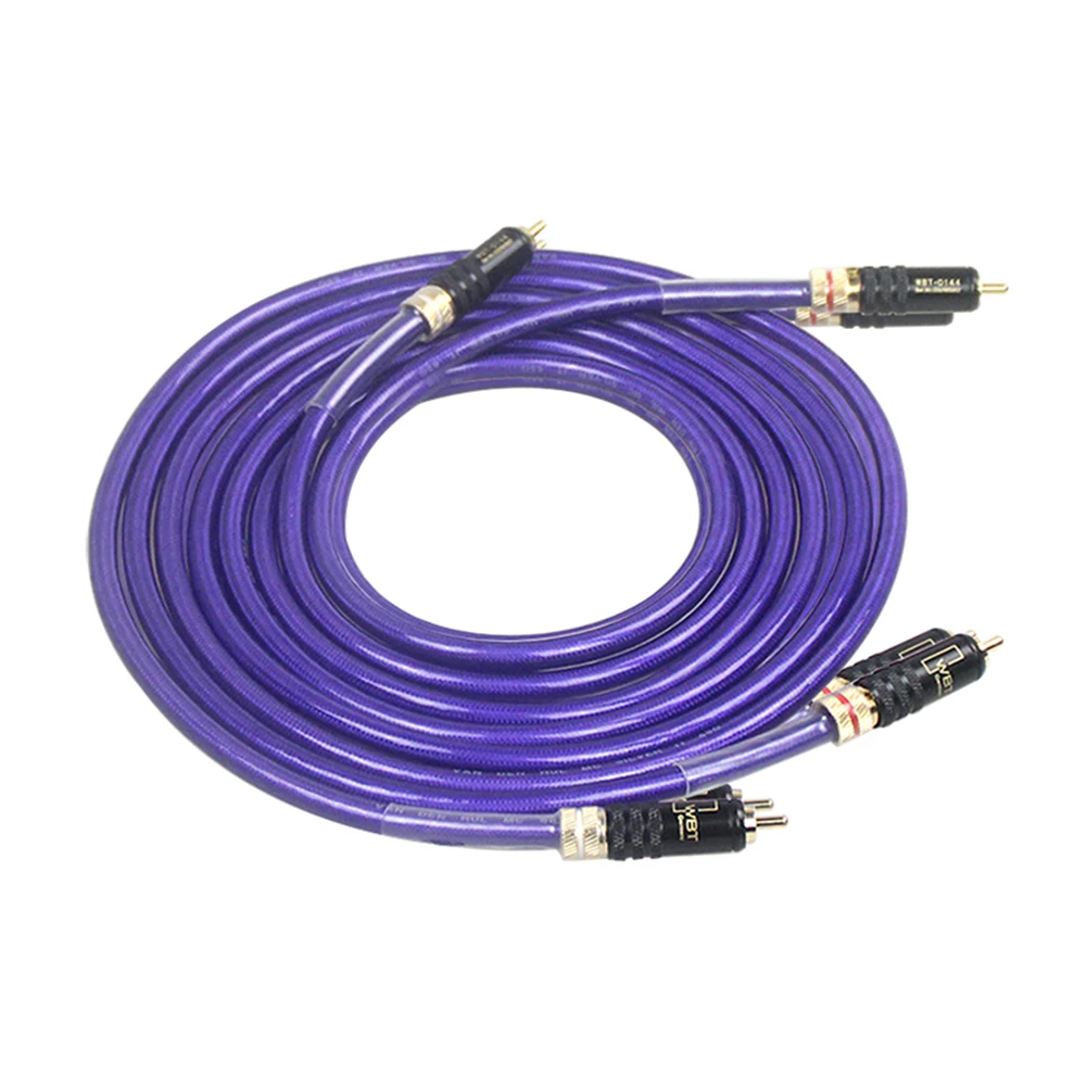 

Haldane Pair HIFI SILVER IT65G Silver Plated RCA Cable Professional 2RCA Male to Male WBT-0144 RCA Interconnector Audio Cable