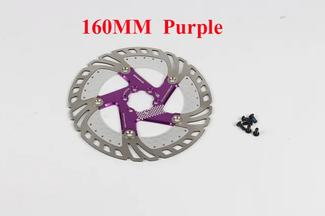 Горный велосипед тормозные диски Mtb/DH 160/180/203 мм быстрое охлаждение плавающий диск тормозной ротор для велосипеда велосипед аксессуары части - Цвет: 160mm purple