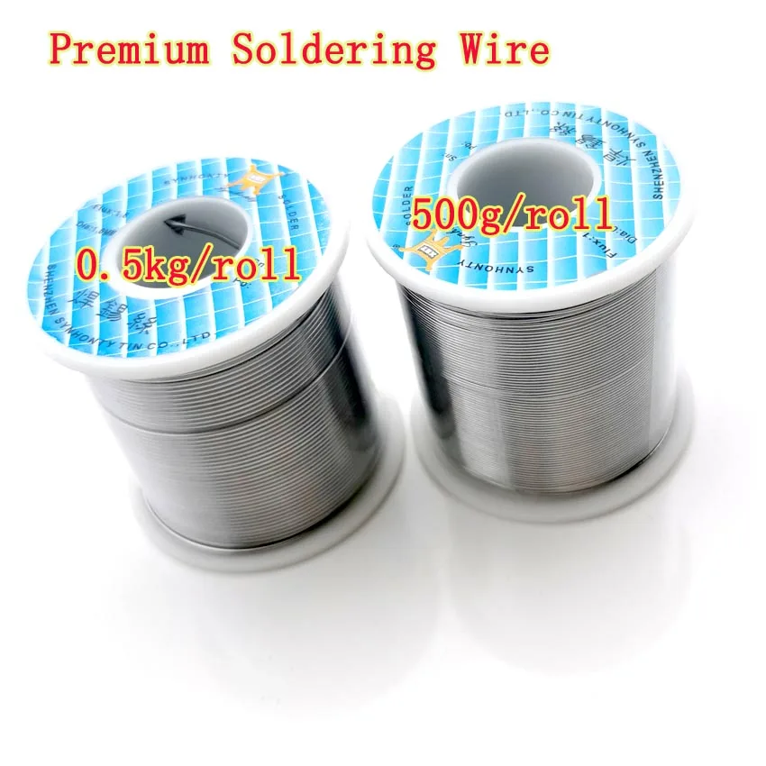 500g 0.6mm 0.8mm 1.0mm  60/40 Tin Lead Rosin Core Solder Wire for Electrical repair IC repair 0.5kg/pc