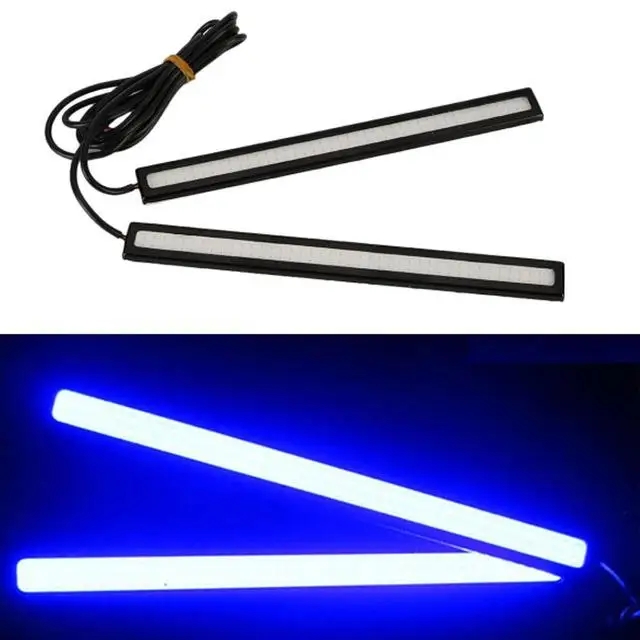 

2x 17cm Blue Waterproof COB LED Courtesy Strip Light For Boat Marine Yacht Deck