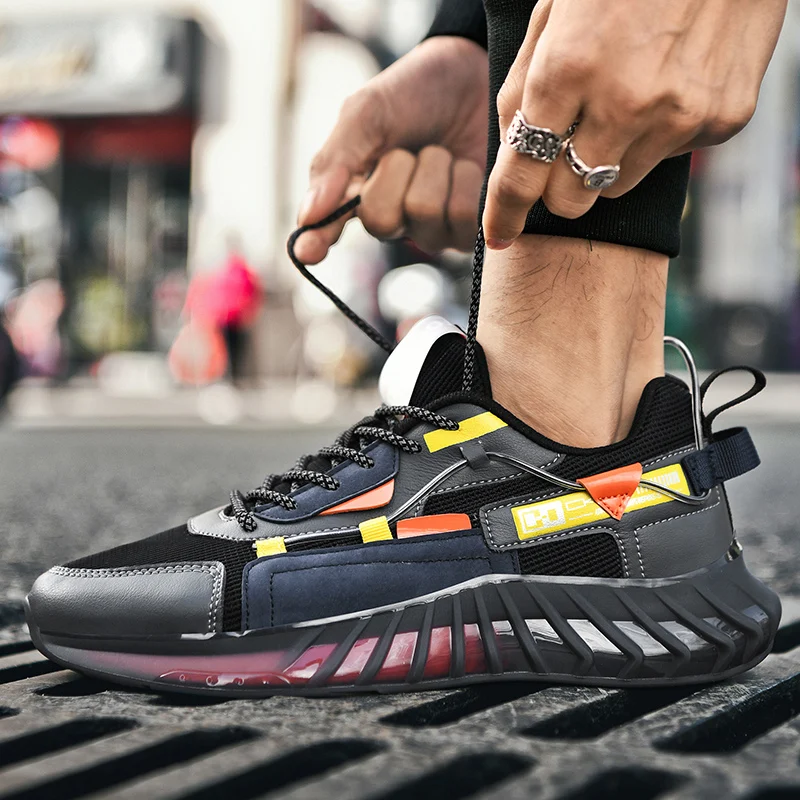 

Spring and autumn men's casual shoes breathable non-slip sports shoes fashion trend youth running shoes