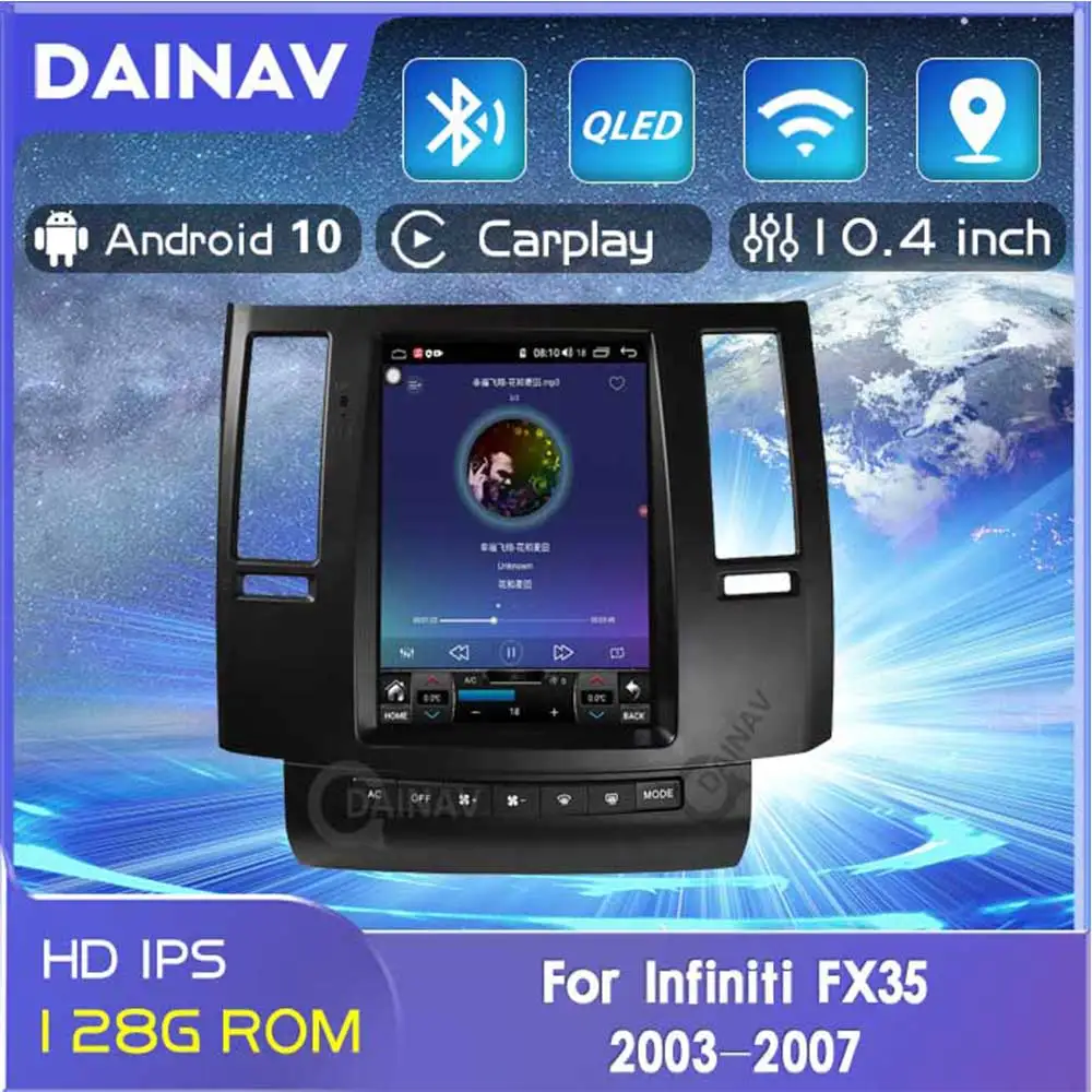 

Автомобильный радиоприемник, стерео для Infiniti FX35 2003 2004 2005 2006 2007, автомобильный радиоприемник, GPS-навигация, мультимедийный DVD-плеер с вертикал...