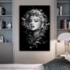 Черно-белая Мэрилин Монро, курительный плакат, фотография и принты, крутая девушка, Настенная картина для комнаты, домашний декор