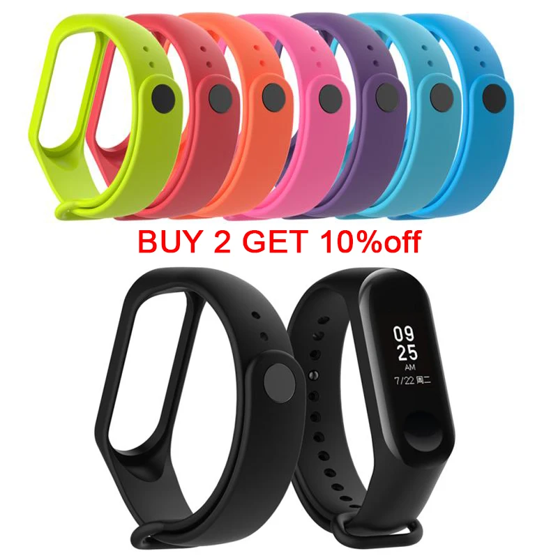

Ремешок силиконовый для Xiaomi Mi Band 3 4, браслет для смарт-часов Mi Band 4, аксессуары для Xiaomi