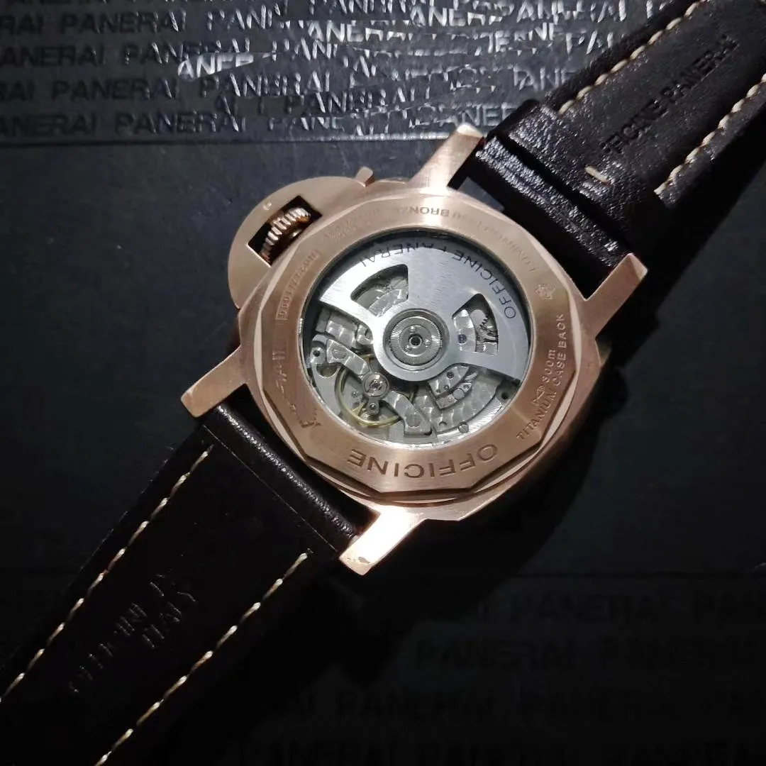 

Classic New Men Automatic Mechanical Sapphire Stainless Steel Brown Leather Bronze Special Special Edition 1950 Watch 47mm