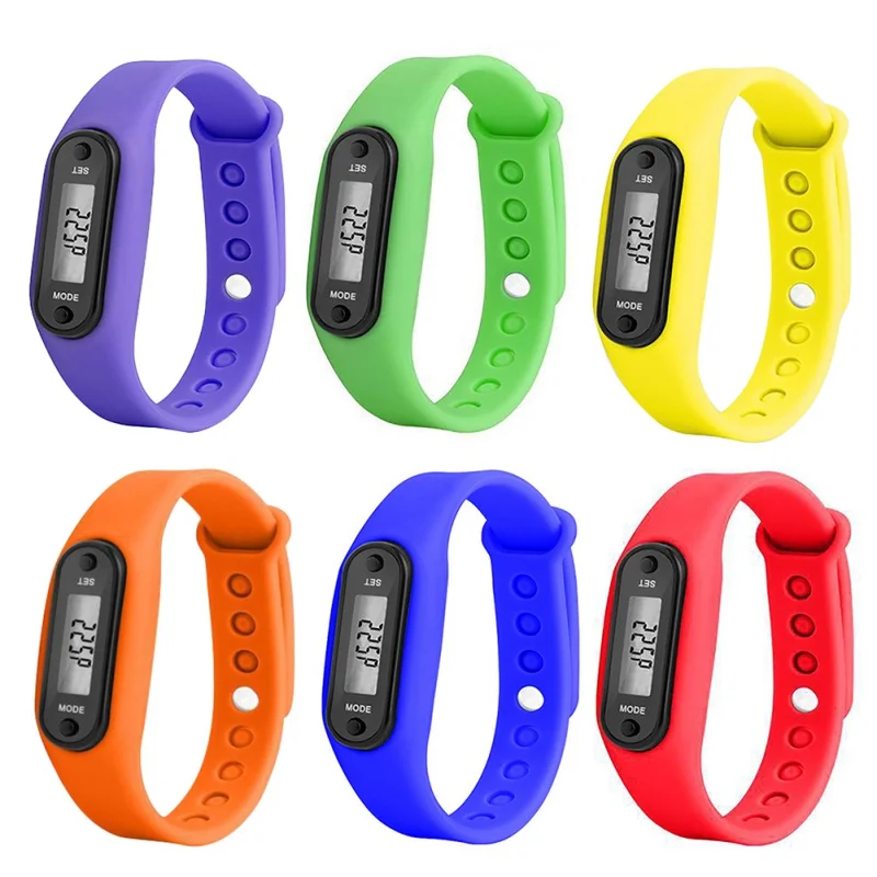 

6 Colors Digital LCD Silicone Pedometer Run Step Walking Distance Calorie Counter Wrist Women&Men Sport Fitness Watch Bracelet