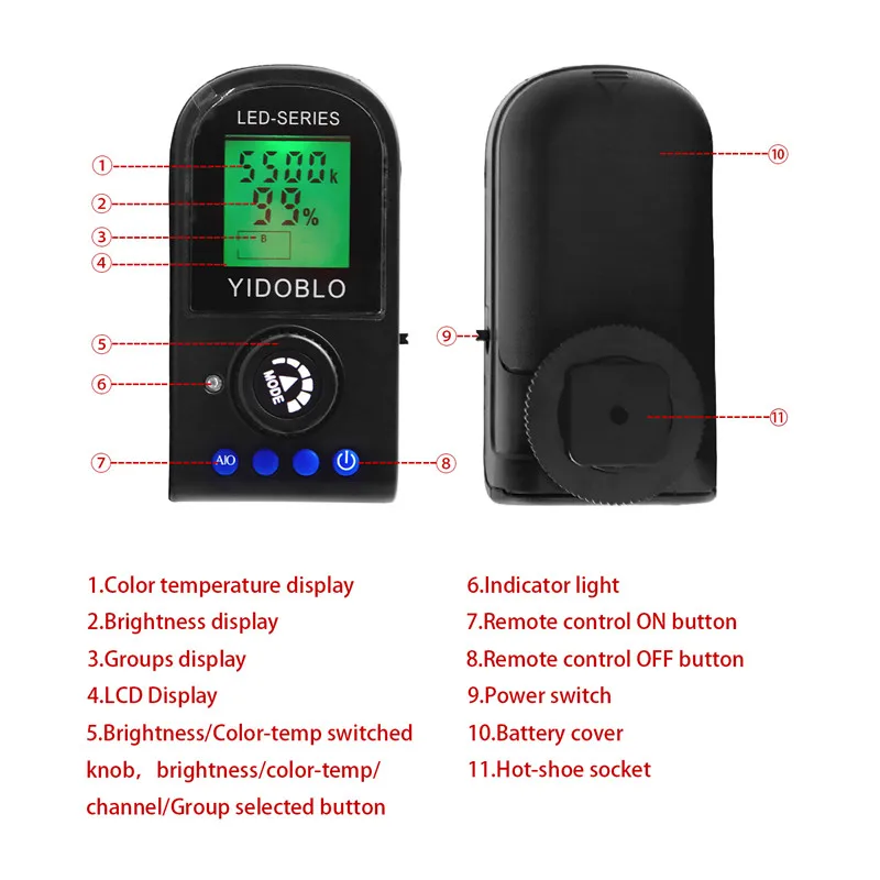 Кольцевой светильник для селфи, 18 дюймов, Yidoblo, FE-480II, 96 Вт, светодиодный кольцевой светильник, штатив, фотографический светильник, косметический светильник, светодиодная кольцевая лампа для видео
