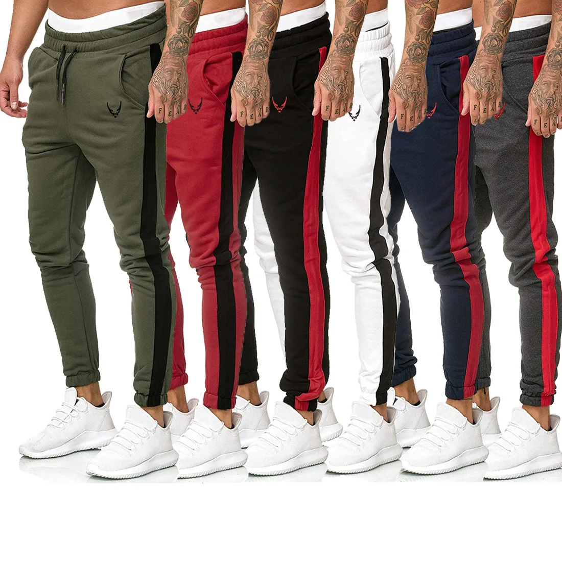 

Autumn Sweatpants Men's Large Size Embroidery Casual Feet Pencil Pants Men's Fashion Tight Skinny Sports Trousers Size S-2XL