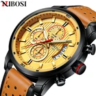 Новинка 2021, мужские часы NIBOSI, модные спортивные часы ведущей марки, хронограф, мужские часы, военные кварцевые наручные часы для мужчин