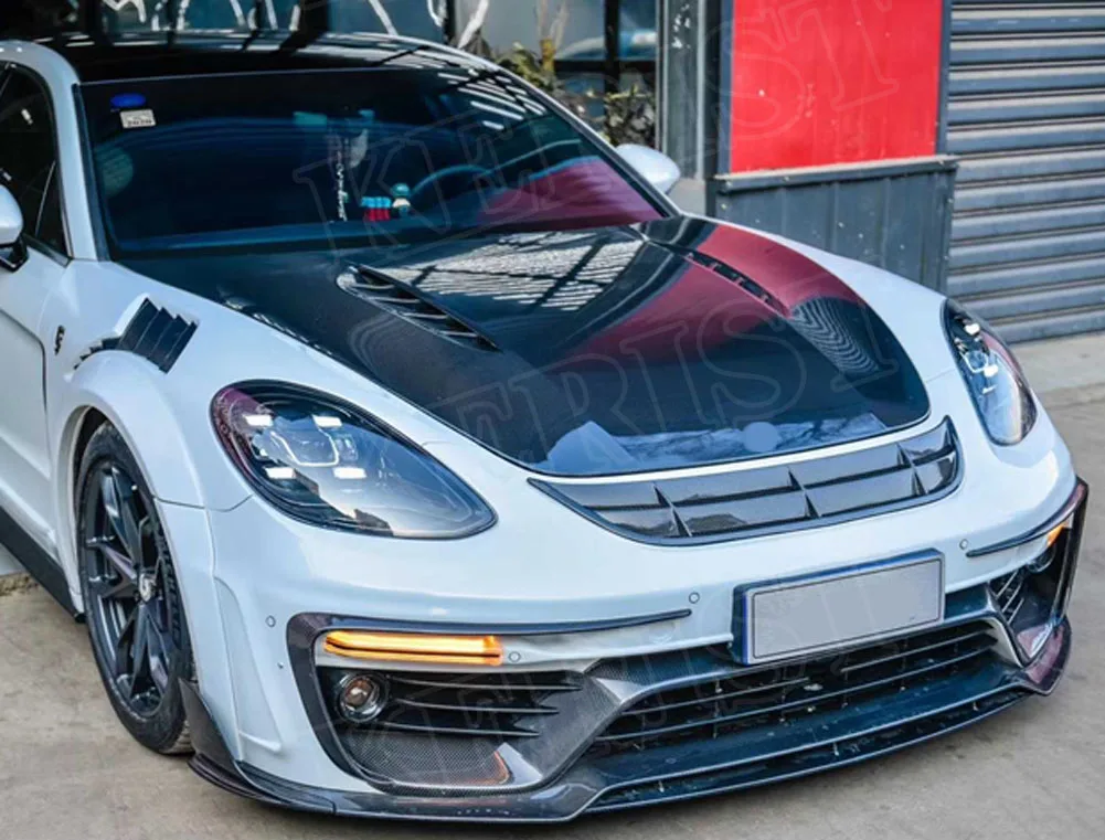 Передний бампер из углеродного волокна накладка на решетку гриля подходит для