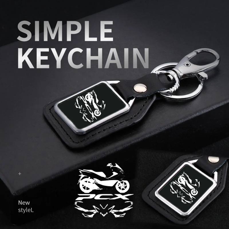 

Motorcycle leather Key Chain Fashion Trendy Keyring With logo For HONDA PCX125 PCX150 PCX 125 PCX 150 2018-2021 Accessories