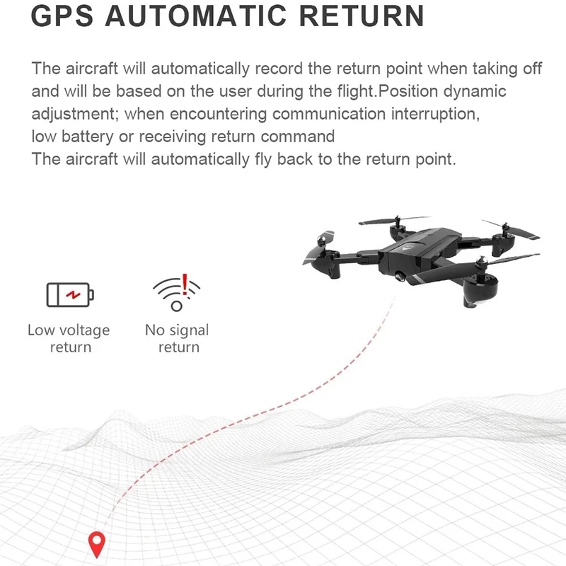 Gps Дрон Wi Fi FPV камера 1080P RC вертолет gps позиционирование складной умный контроль